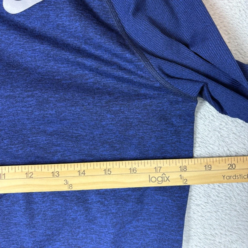 Nike Pullover Mens Small Dri-FIT Running 1/4 Zip Heathered Blue Stretch Active‎
